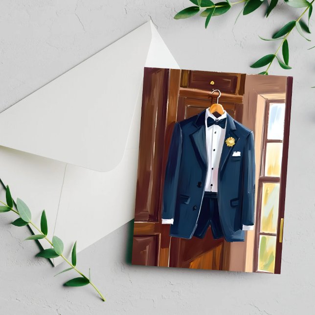 Bröllop Tuxedo Bröllop Snubbrar Målad Kort (Skapare uppladdad)