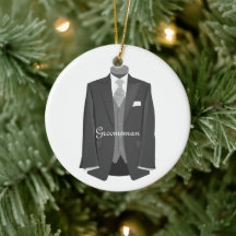 Bröllop Tuxedo Groomsman Ornament