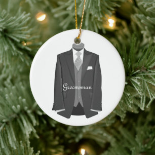 Bröllop Tuxedo Groomsman Ornament