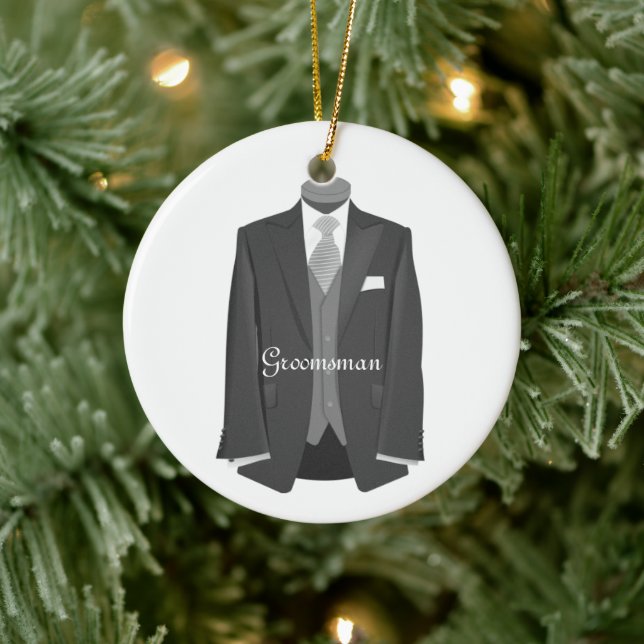 Bröllop Tuxedo Groomsman Ornament (Träd)