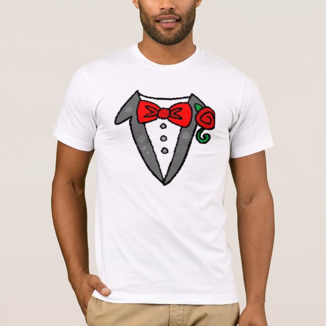 Bröllop Tuxedo T-shirt (Framsida)