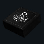 Bröllop Tuxedo Tie Groomsman Black Gift Box Minnesask<br><div class="desc">Bröllop Groomsman Tuxedo Tie Black Gift Box eller Favor Box</div>