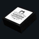 Bröllop Tuxedo Tie Groomsman Gift Box Minnesask<br><div class="desc">Bröllop Groomsman Tuxedo Tie Black & White Gift Box eller Favoritbox</div>