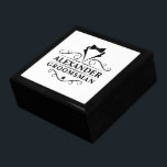 Bröllop Tuxedo Tie Groomsman Gift Box Minnesask<br><div class="desc">Bröllop Groomsman Tuxedo Tie Black & White Gift Box eller Favoritbox</div>