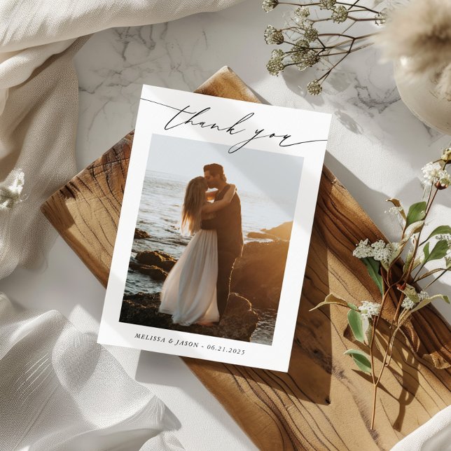 Bröllop-typografifoto - tackkort tack kort (Skapare uppladdad)
