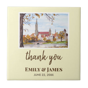 Bröllop Ulm Minster Tyskland Farida Greenfield Kakelplatta