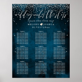 BRÖLLOP UNDER STARS SEATCHART|DIY FÄRG POSTER