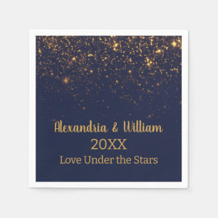 Bröllop under Stars Spara datuminbjudan Pappersservett