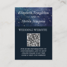 Bröllop under stjärnnatten Himmel Stars Celestial Tilläggskort