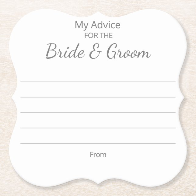 Bröllop Underlägg Papper (Framsida)