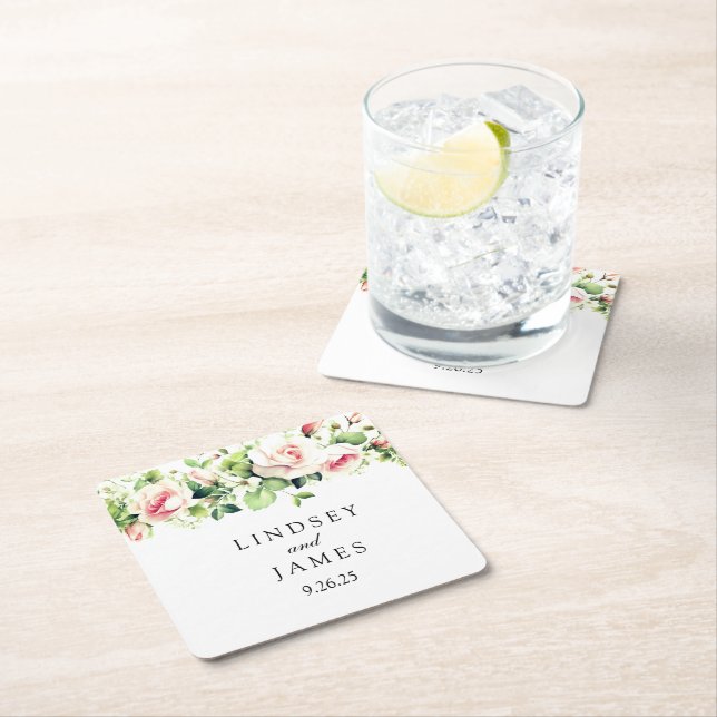 Bröllop  underlägg papper kvadrat (Insitu)