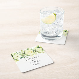 Bröllop Underlägg Papper Kvadrat