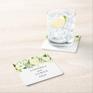 Bröllop Underlägg Papper Kvadrat