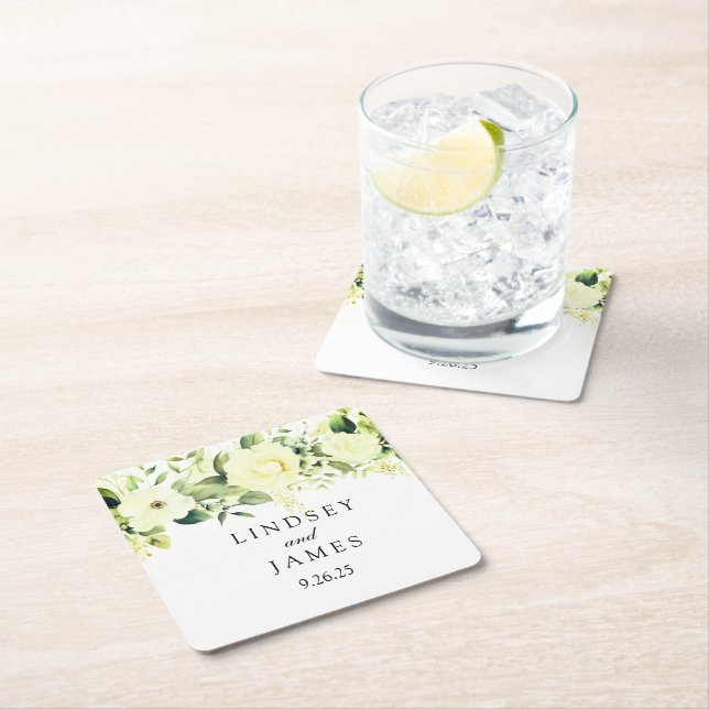 Bröllop Underlägg Papper Kvadrat (Insitu)