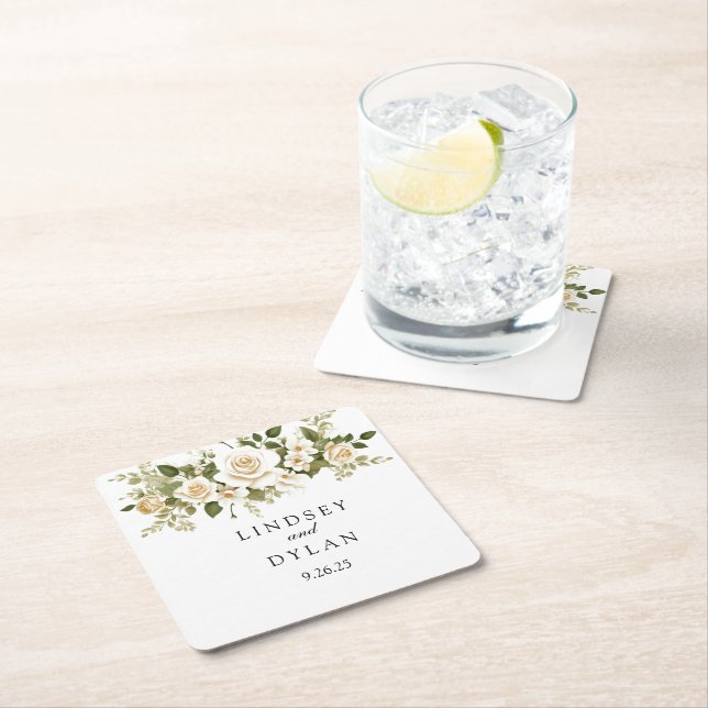 Bröllop Underlägg Papper Kvadrat (Insitu)