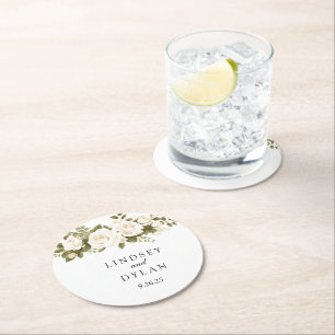 Bröllop Underlägg Papper Rund