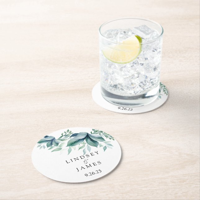 Bröllop  underlägg papper rund (Insitu)