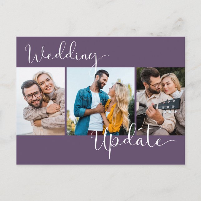 Bröllop Update 3 Photo Lila Senponement Vykort (Framsida)