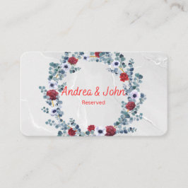 Bröllop-uppsättning: Monteringskort Placeringskort