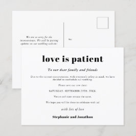 Bröllop Uppskjuta Kärlek Är Tålmodig Spara Nytt Da Meddelande Vykort