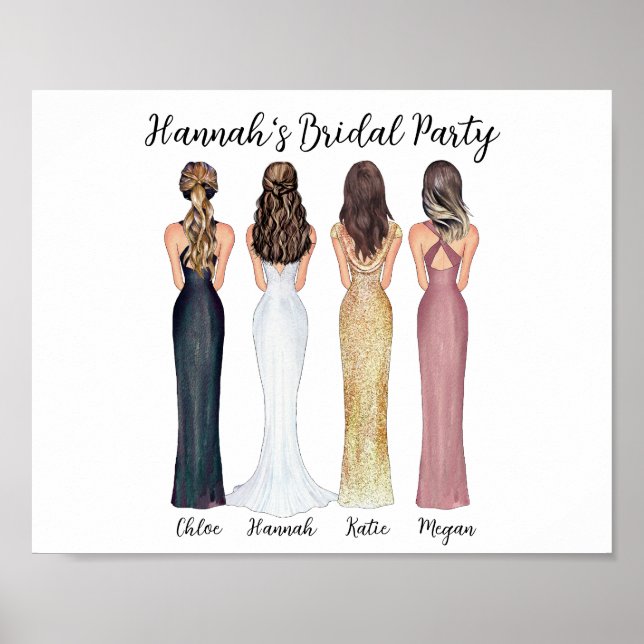 Bröllop-utskrift, Bröllop-gåva, Bröllop-poster Poster (Framsidan)