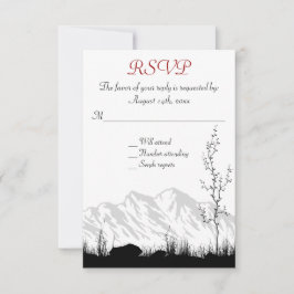 Bröllop, vackert Silhouette-berget OSA Kort