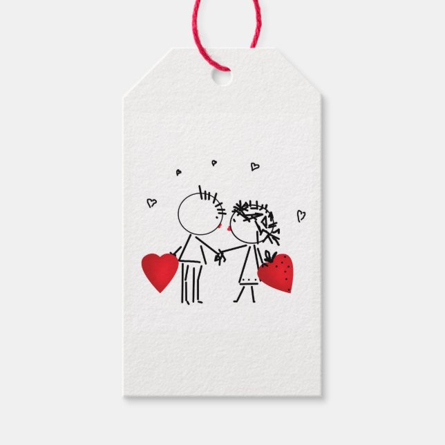 Bröllop , Valenine , kärlek Presentetikett (Framsidan)