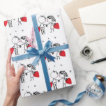 Bröllop , Valenine , kärlek Wrapping Papper Presentpapper<br><div class="desc">Bröllop ,  Valenine ,  kärlek ,  grattis ,  banderoll ,  flaggor ,  dekoration ,  rött ,  vitt ,  svart ,  hjärta ,  kyss ,  typografi</div>