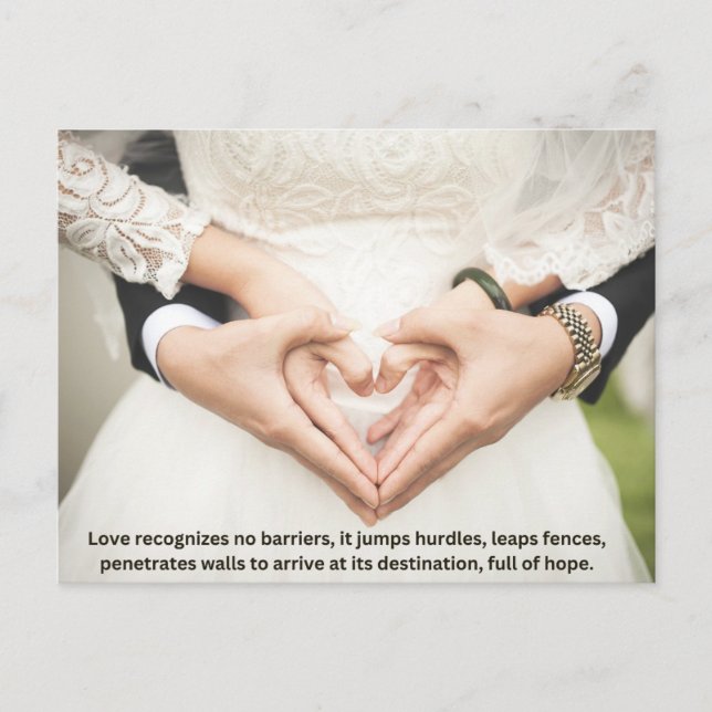 Bröllop valentins helgdag-kort på dagen. helg vykort (Framsida)