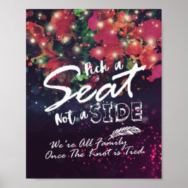 Bröllop Valfri Stol Inte En Sida Blommig Sladdljus Poster