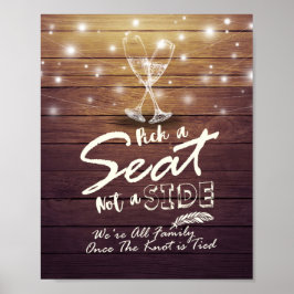 Bröllop Valfri Stol Inte En Sida Champagneglas Poster