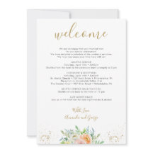 Bröllop Välkommen Bag Brev Itinerary