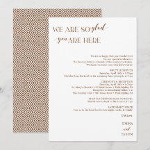 Bröllop Välkommen brev Boho terracotta