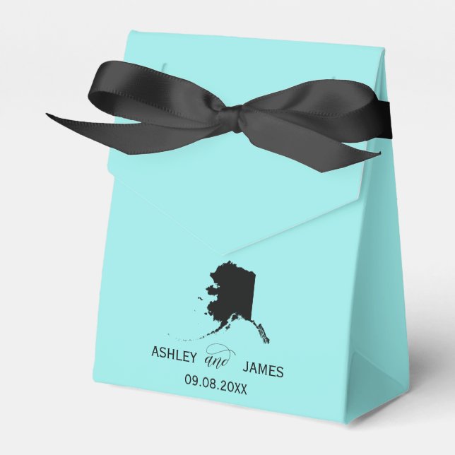 Bröllop Välkommen till Alaska Favor Box, Karta Presentaskar (Framsidan Sidan)