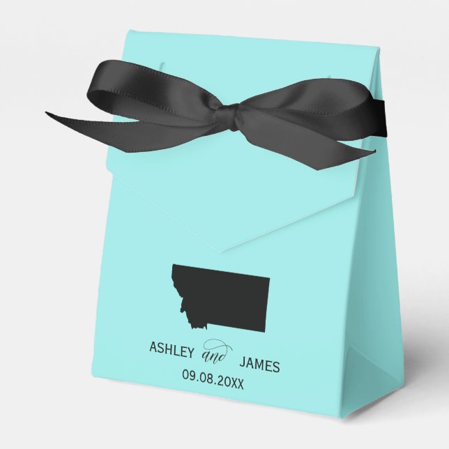 Bröllop Välkommen till Montana Favor Box State Kar Presentaskar (Framsidan Sidan)