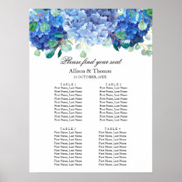 Bröllop Välkomstbanderollblått vattenområde Poster