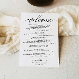 Bröllop Välkomsthisterary Brev - Hotel Bag Program