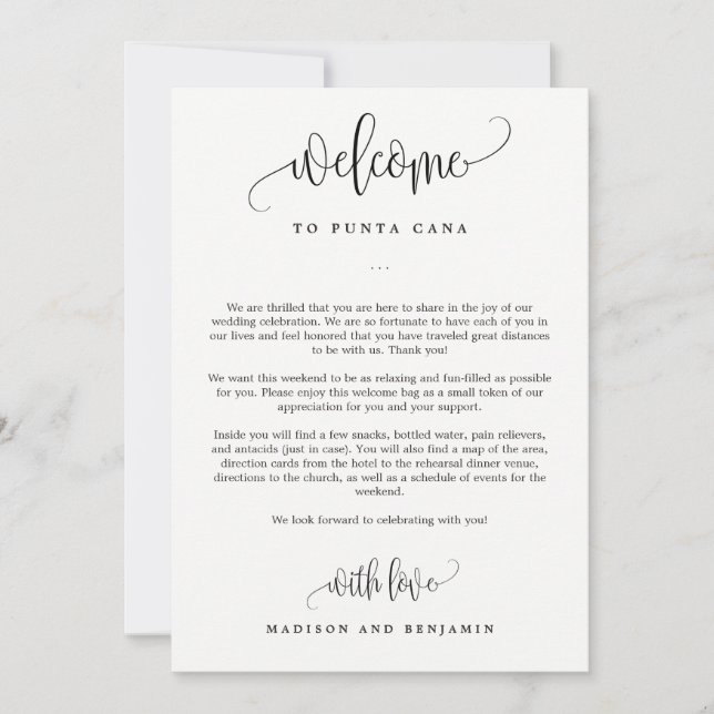 Bröllop välkomstkort för kontinentalsockel inbjudningar (Framsida)