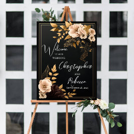 Bröllop välkomstsignallamall, Blommigt, Poster