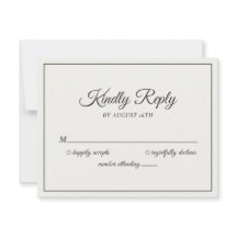 Bröllop vänligt besvara modern Cream & Soft Black