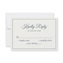 Bröllop vänligt besvara Modern Dusty Navy Blue