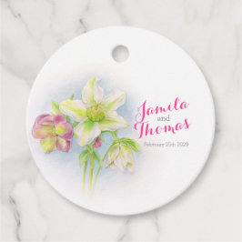 Bröllop Vår hellebore-användarnamn och tack Gåvor Etiketter