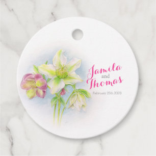 Bröllop Vår hellebore-användarnamn och tack Gåvor Etiketter