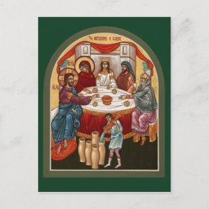 Bröllop vid Cana Prayer Card Vykort
