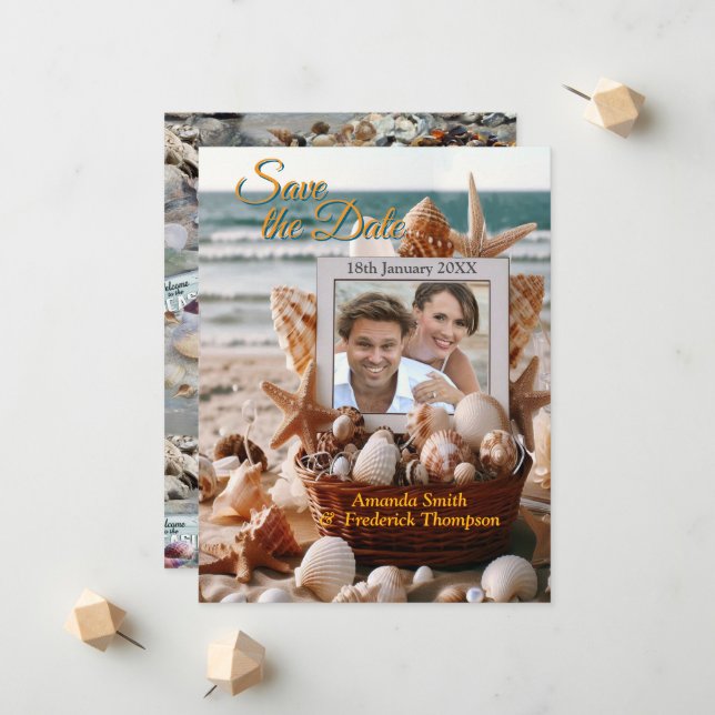 Bröllop vid Firande vid stranden Meddelande (Fram/Back In Situ)