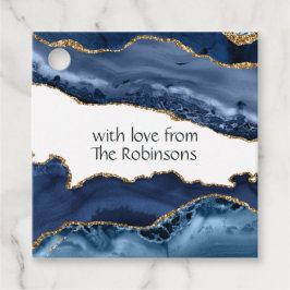 Bröllop vid flottan och Guld Agate Gåvor Etiketter