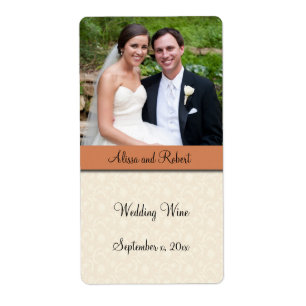 Bröllop Vin, Anpassningsbar fotoetikett Fraktsedel