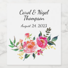 Bröllop vin eller drycketiketter vinflaska etikett