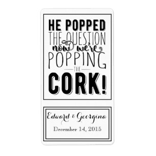 Bröllop vin flaska-etiketten.. fraktsedel