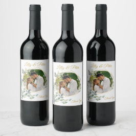 Bröllop, Vin Flaska-etiketter, Anpassningsbar Vinflaska Etikett
